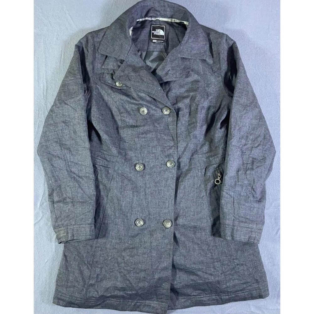 Women's The North Face TNF Medium Charcoal Gray Primaloft Trench Style, Pea Coat - Picture 1 of 16